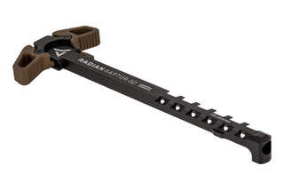 Radian Raptor SD Vented Ambidextrous AR15 charging handle features brown anodized latches